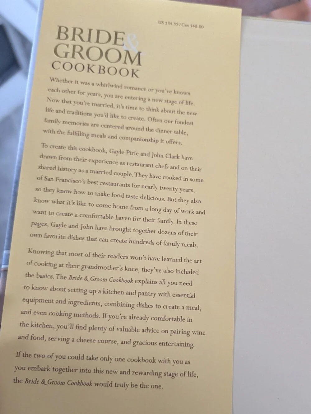 Vintage 2007 Williams-Sonoma Bride & Groom Cookbook Set Entertaining Recipes *